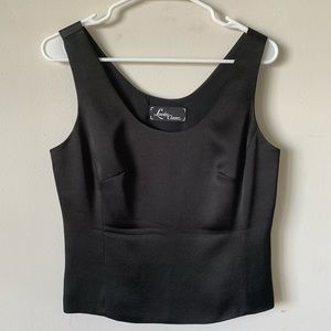 90s Vintage Lourdes Chavez sexy black satin top